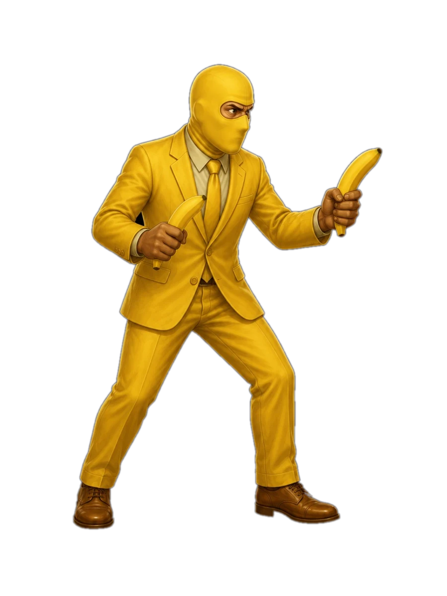 Marty with bananas